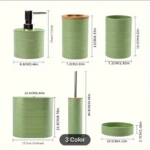 ⁦طقم اكسسوارات الحمام 6 قطع⁩ - الصورة ⁦6⁩