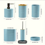 ⁦طقم اكسسوارات الحمام 6 قطع⁩ - الصورة ⁦13⁩