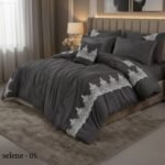 ⁦طقم لحاف سيلين مزدوج كنج سايز 7 قطع شتوي⁩ - الصورة ⁦4⁩