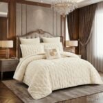 طقم لحاف دانا فرو الارنب مزدوج كنج سايز 7 قطع شتوي