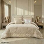 ⁦طقم لحاف جاكار وقطن فرانكفورت مفرد ونصف 5 قطع صيفي⁩ - الصورة ⁦2⁩