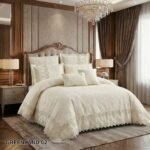 ⁦طقم لحاف قطن جرين لاند مزدوج كنج سايز 8 قطع صيفي⁩ - الصورة ⁦3⁩