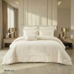 ⁦طقم لحاف جاكار وقطن ميامي مزدوج كنج سايز 8 قطع صيفي⁩ - الصورة ⁦3⁩