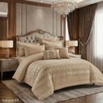 ⁦طقم لحاف قطن ايسلاند مزدوج كنج سايز 8 قطع صيفي⁩ - الصورة ⁦5⁩