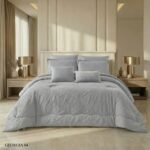 ⁦طقم لحاف جاكار وقطن جورجيا مفرد ونصف 5 قطع صيفي⁩ - الصورة ⁦2⁩