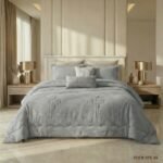 ⁦طقم لحاف جاكار وقطن فينيكس مفرد ونصف 5 قطع صيفي⁩ - الصورة ⁦2⁩