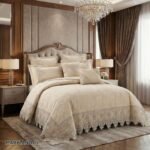 ⁦طقم لحاف قطن ميري لاند مزدوج كنج سايز 8 قطع صيفي⁩ - الصورة ⁦4⁩