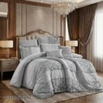 ⁦طقم لحاف قطن كوينز لاند مزدوج كنج سايز 8 قطع صيفي⁩ - الصورة ⁦5⁩