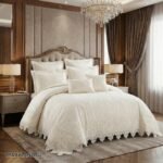 ⁦طقم لحاف قطن ميري لاند مزدوج كنج سايز 8 قطع صيفي⁩ - الصورة ⁦2⁩