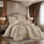 ⁦طقم لحاف قطن كوينز لاند مزدوج كنج سايز 8 قطع صيفي⁩ - الصورة ⁦4⁩