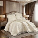 ⁦طقم لحاف قطن كوينز لاند مزدوج كنج سايز 8 قطع صيفي⁩ - الصورة ⁦2⁩